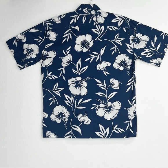 Campia Moda Hawaiian Men’s shirt Size Medium Tropical Blue/White - Picture 10 of 13
